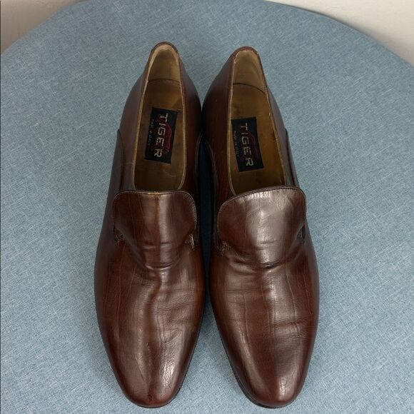 Tiger Made in Italy Brown Leather Slip-On Loafers Men’s Size 10 D Dress Shoes main image 7